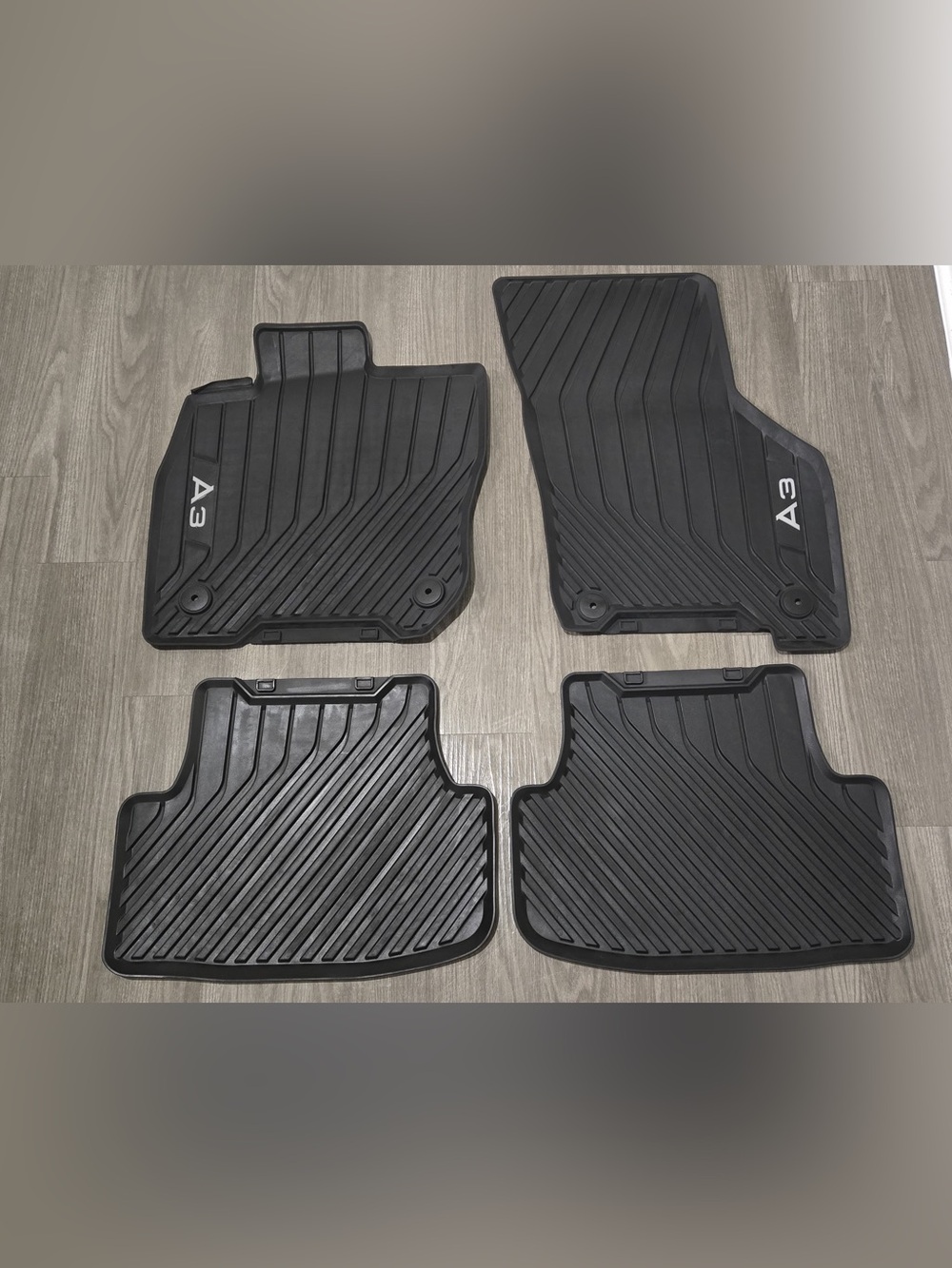 Black Universal All-Weather Car Floor Mats - Set of 4